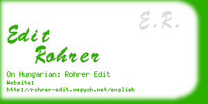 edit rohrer business card